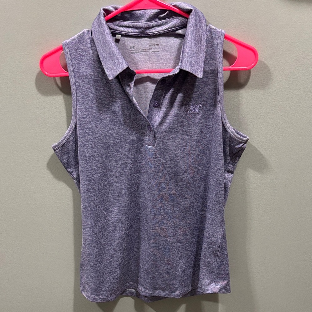 Under Armour Women's Heathered Purple Golf Tee